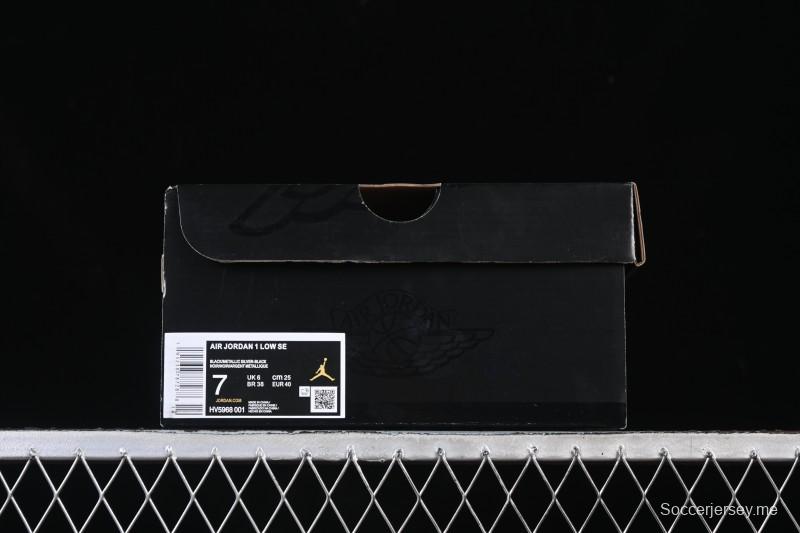 نايك اير جوردان 1 اير جوردان 1 لاو AJ1 اسود كانفاس أبيض كانفاس منخفضة كاجوال حذاء كرة سلة كاجوال - HV596868-001