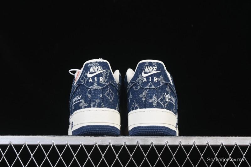 حذاء نايك اير فورس 1 '07 منخفض من نايك اير فورس 1 '07 LV Collaboration حذاء رياضي كاجوال أزرق أبيض - YF9511-811