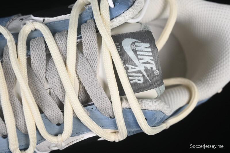 حذاء نايك اير فورس 1'07 منخفض عصر التشققات حذاء رياضي كاجوال مرسوم باليد - KS6896-555