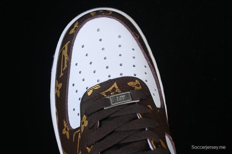 حذاء نايك اير فورس 1 '07 منخفض من نايك اير فورس 1 '07 LV Collaboration كلاسيكي كلاسيكي أبيض بني كاجوال - CZ3986-004