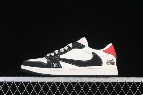 حذاء ترافيس سكوت x Fragment Design x Air Jordan 1 Low OG SP SP AJ1 من نايك للتزلج الكاجوال بقميص منخفض علوي - ZH2598-162