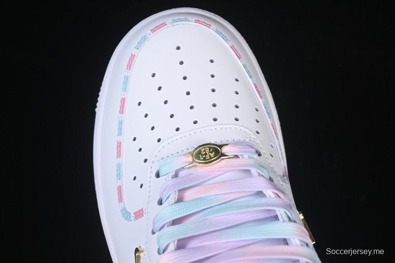 حذاء نايك اير فورس 1'07 المنخفض ذو أربعة خطافات بقوس قزح كاجوال كاجوال - ZH0316-115