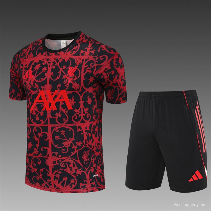 25/26 Liverpool Red Camouflage Short Sleeve Jersey+Shorts with XS