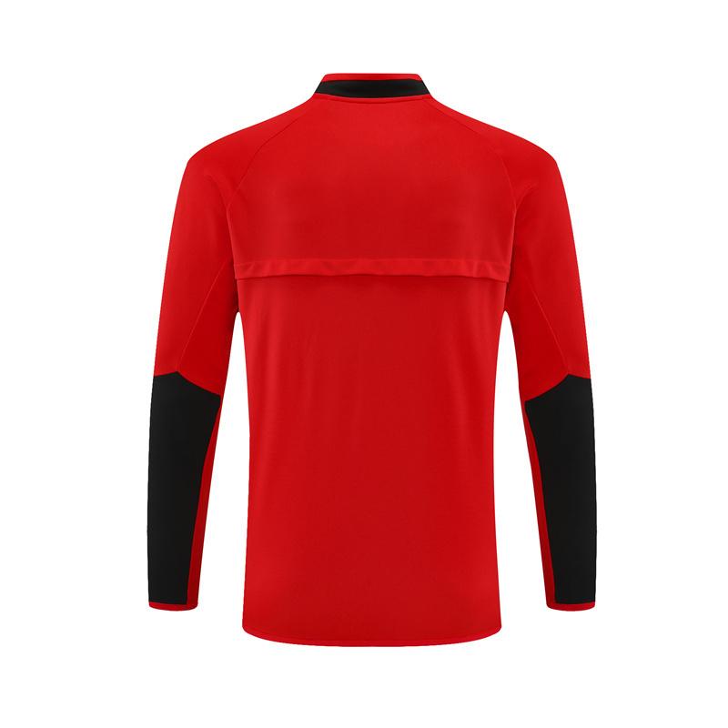 Retro 02/03 Manchester United Red Half Zipper Jacket