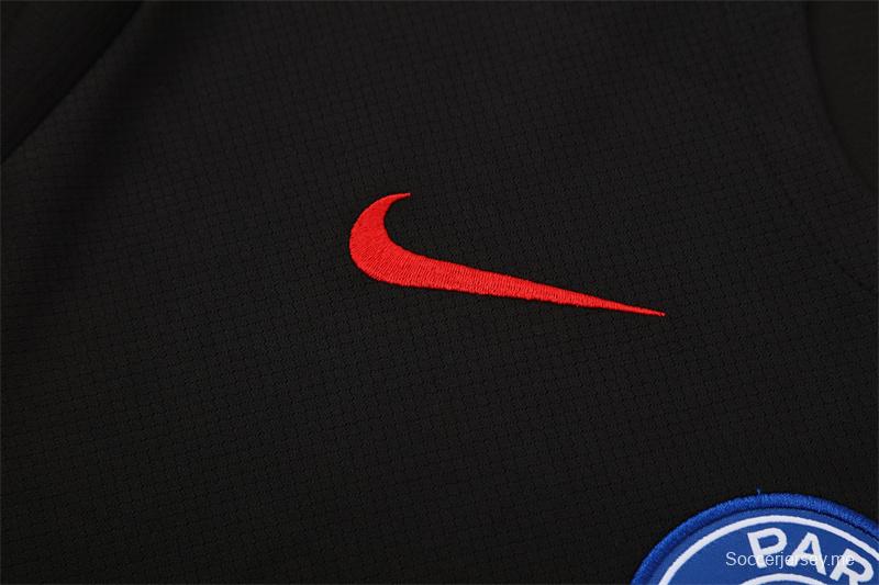 25/26 PSG Black T90 with XS Short Sleeve+Soccer Shorts
