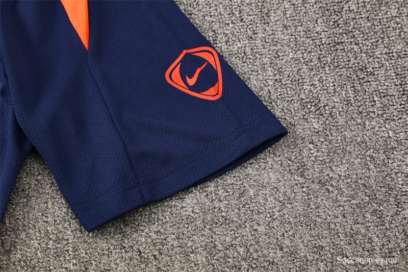 25/26 Barcelona Royal Blue T90 Short Sleeve Jersey+Shorts with XS