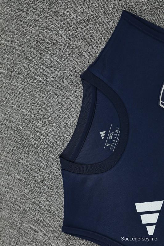 25/26 ريال مدريد قميص رياضي كحلي اللون أزرق داكن + شورت