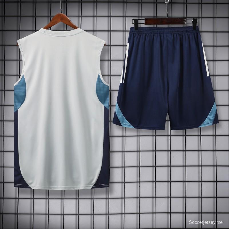 25/26 ريال مدريد سترة بيضاء + قميص أبيض + شورت