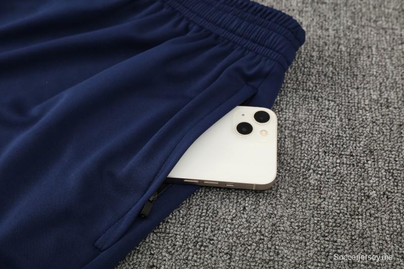 25/26 أتليتيكو مدريد أحمر/أبيض مخطط بأكمام قصيرة + شورت قصير الأكمام/أبيض