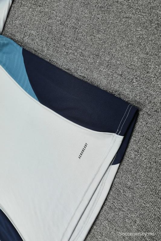 25/26 ريال مدريد قميص أبيض بأكمام قصيرة + شورت أبيض