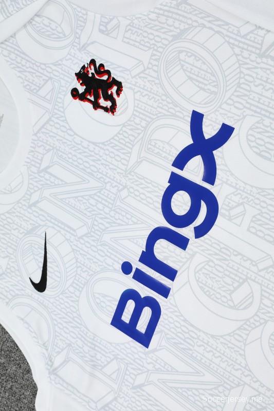 25/26 تشيلسي قميص تشيلسي أبيض فيست + شورت أبيض