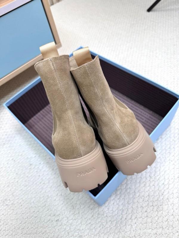 Prada Platform Ankle Boots with Elastic Design - LY0340
