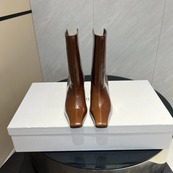 Khaite 2025/SS Square Toe Slip-On Ankle Boots - KFY00390