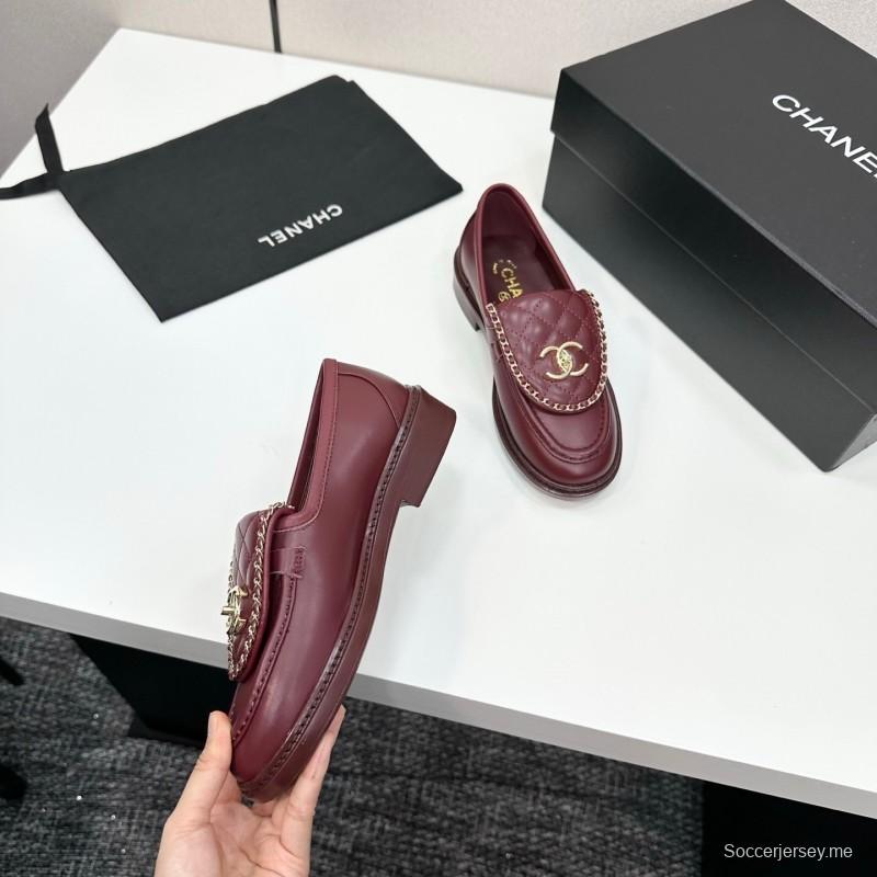 Chanel Classic Flap Chain CC Loafers with Buckle Closure - LY00320