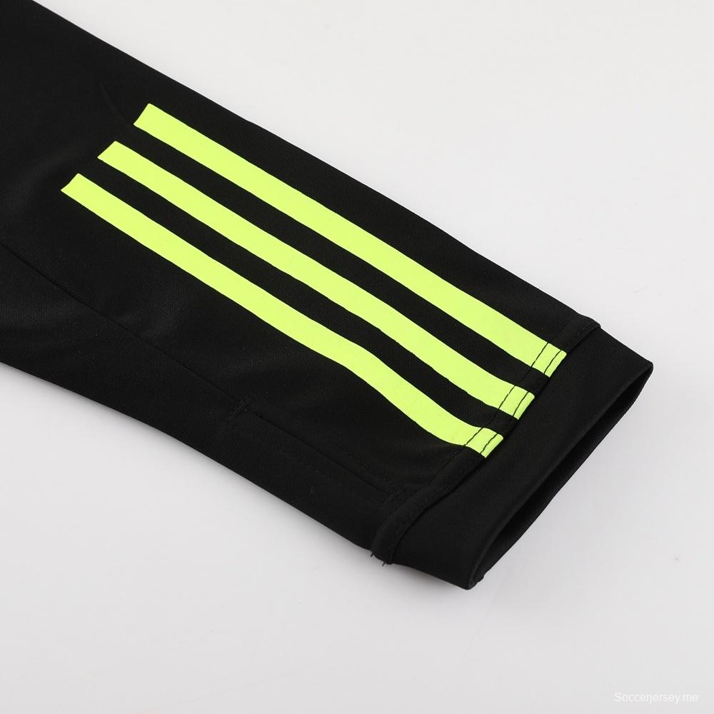 23/24 أرسنال أسود S-2XL سترة نصف سحاب + بنطلون طويل 23/24 أرسنال أسود S-2XL