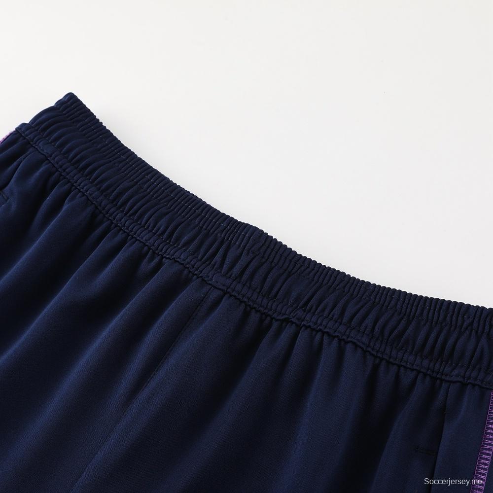 23/24 الأرجنتين 23/24 أزرق ملكي S-2XL سترة نصف سحاب + بنطلون طويل