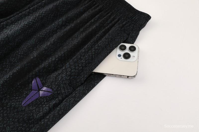 25/26 برشلونة أسود S-3XL أسود جاكيت نصف سحاب + بنطلون طويل + بنطلون طويل