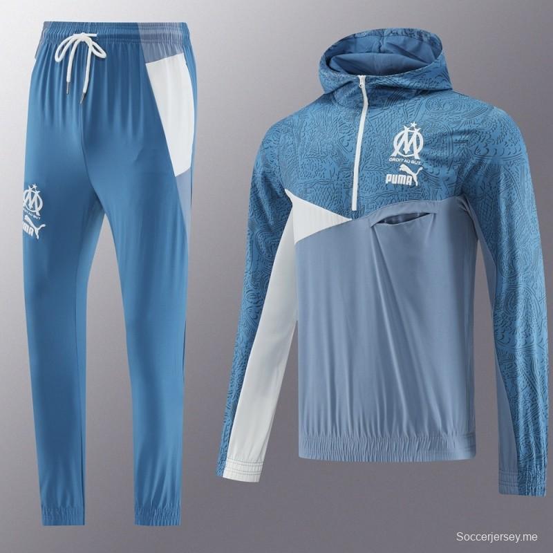 25/26 أولمبيك مارسيليا جاكيت نصف سحاب + بنطلون طويل S-2XL