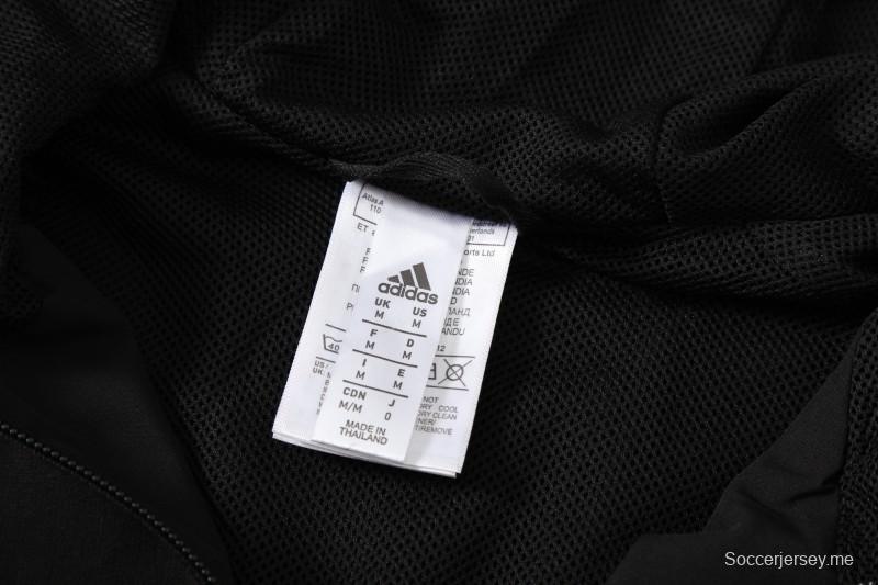 2025 أديداس 2025 جاكيت أزرق ملكي نصف سحاب أزرق + بنطلون طويل S-2XL