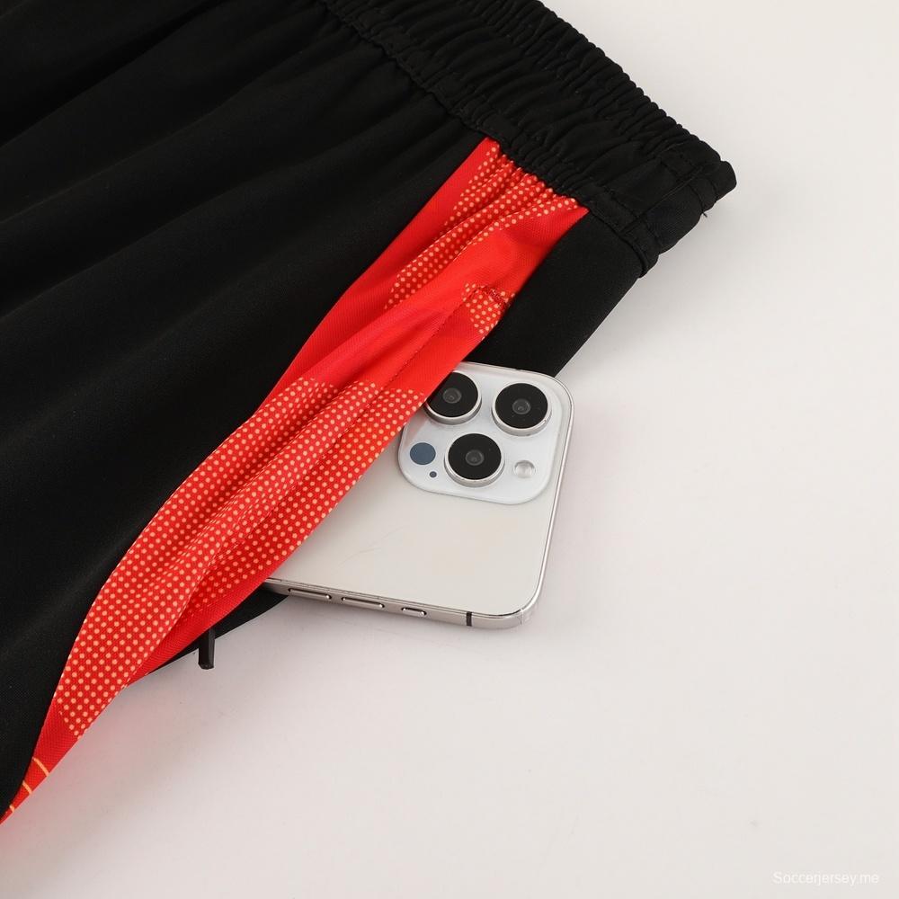 2025 بلجيكا 2025 بلجيكا كم قصير أسود + شورت كرة قدم قصير + شورت كرة قدم