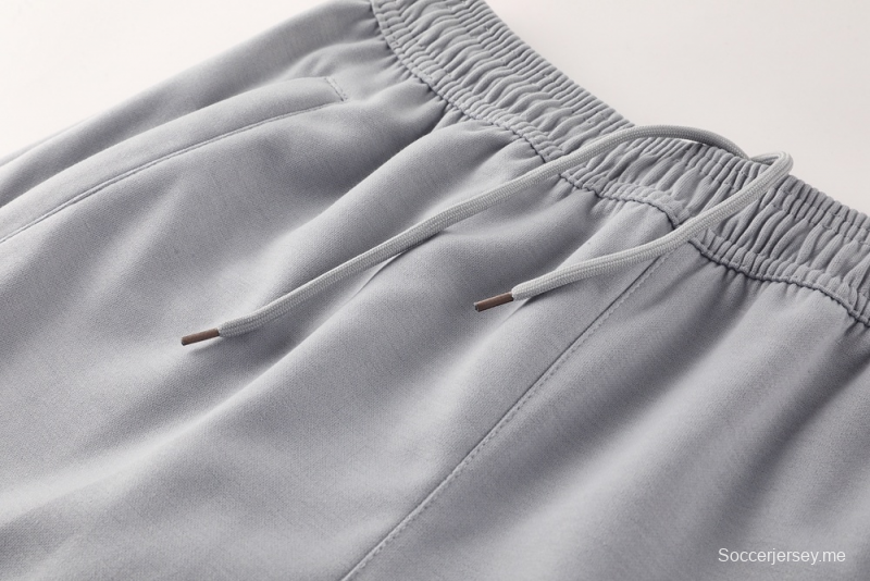 25/26 مانشستر يونايتد جاكيت نصف سحاب رمادي + بنطلون طويل S-2XL