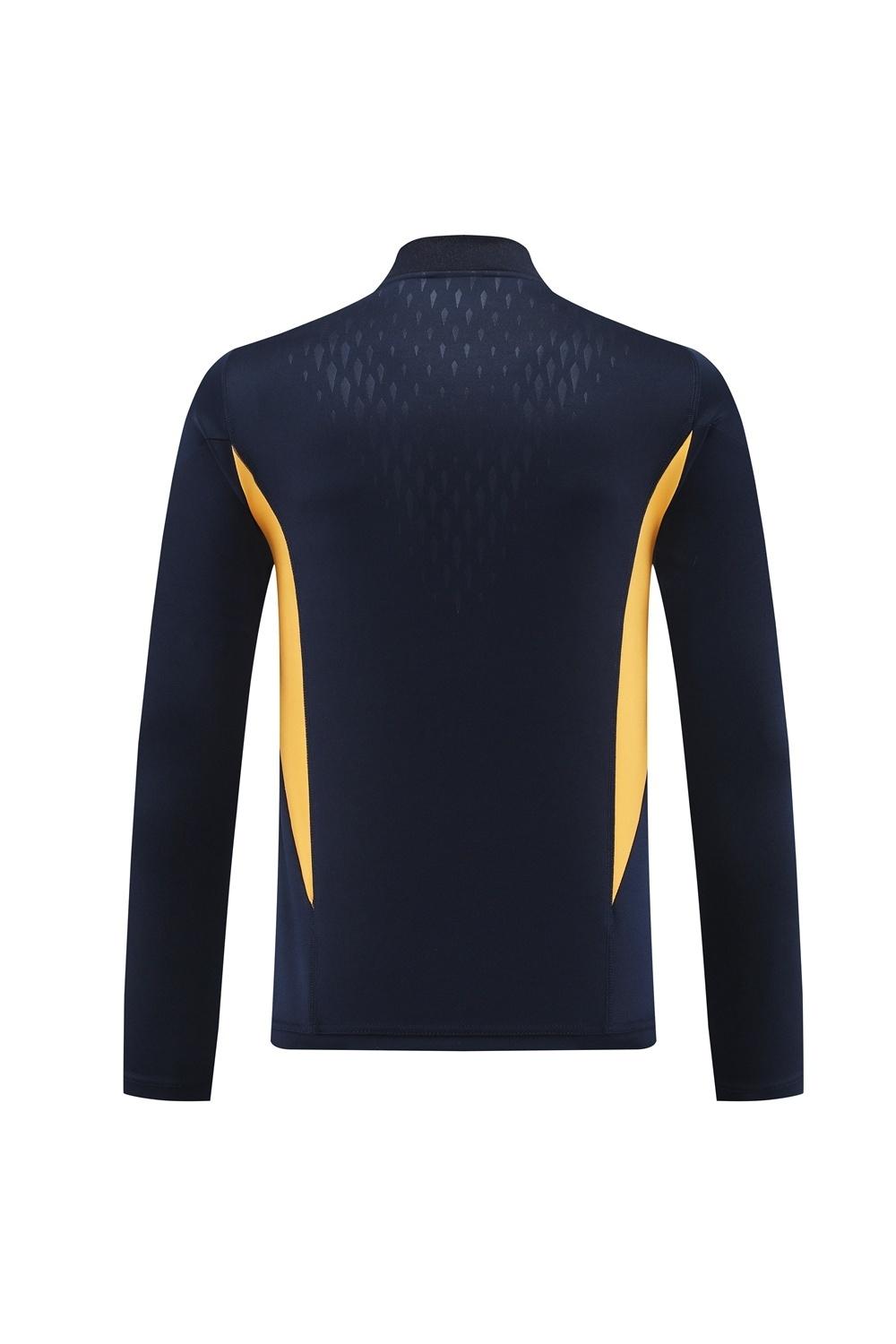 25/26 ريال مدريد جاكيت أزرق ملكي نصف سحاب أزرق + بنطلون طويل