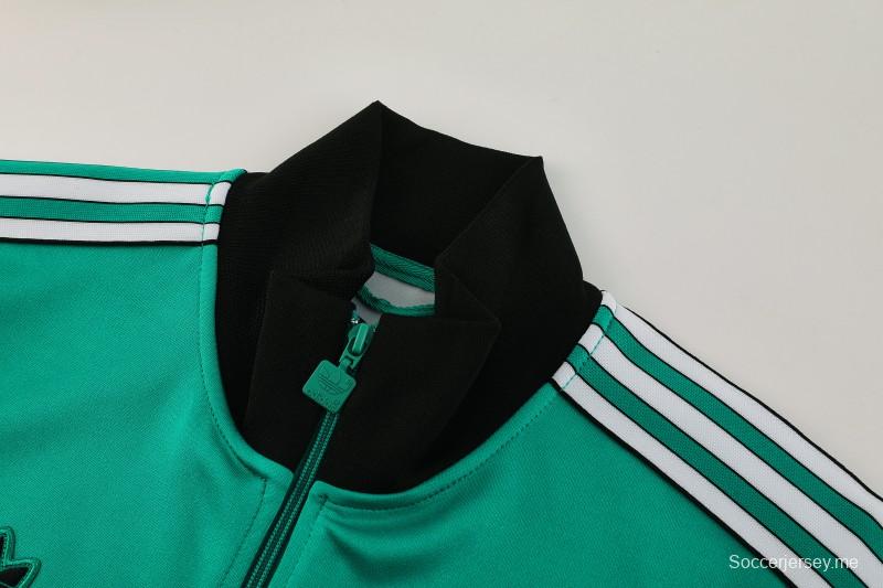 25/26 ليفربول جاكيت أخضر بسحاب كامل + بنطلون طويل + جاكيت أخضر بسحاب كامل