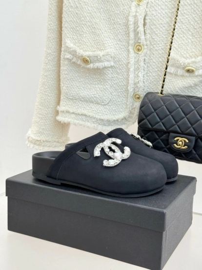 Chanel Classic CC Crystal Birkenstock Sandals - KFY00280