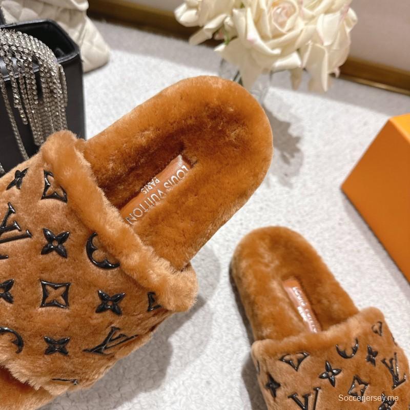 Lv 2025/ss شباشب صوف مريحة منزلية مريحة من الصوف - LY00240