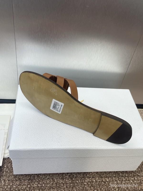 صندل ديور D-Club D-Club جيلي ملون مجوف بحزام متقاطع للنساء - KFY00280