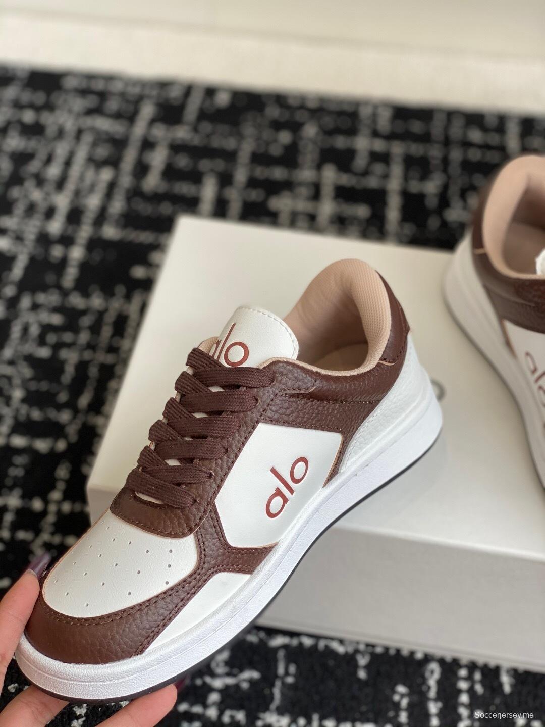 حذاء رياضي أبيض بلونين من ألو 2025 س س س بنعل أبيض مكتنزة مريحة كاجوال - KFY00280