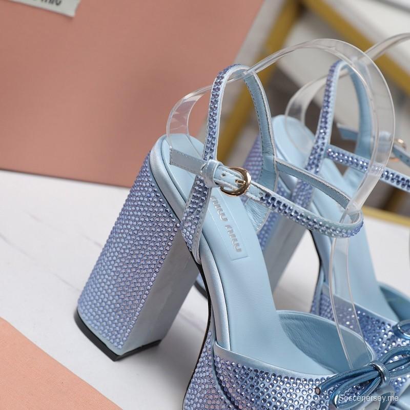 صندل بلينج بلينج سواروفسكي بكعب 11.5 سم من ميو ميوبيو - KFY00340
