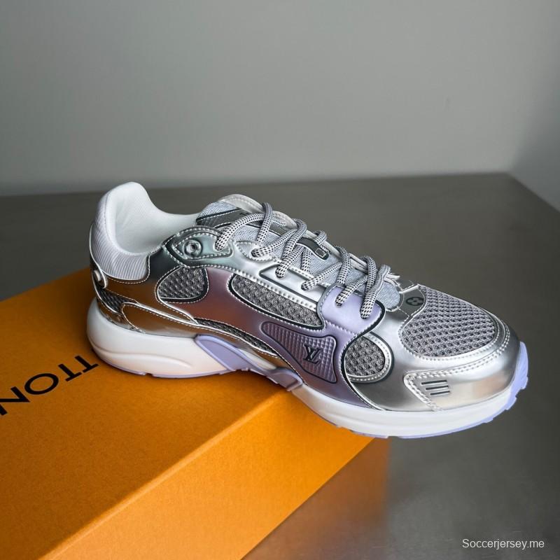 حذاء إل في أولمبيا ذو رباط مستدير من الأمام والجزء العلوي منخفض الكاجوال - YC