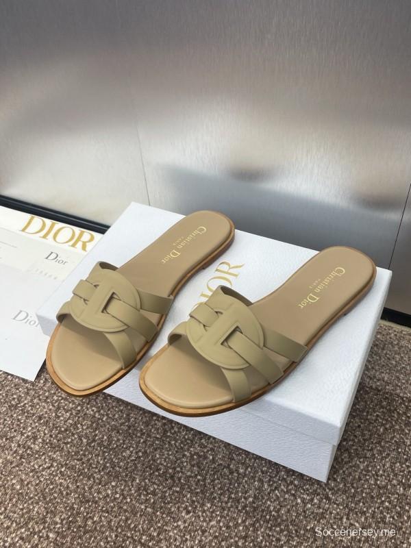 صنادل ديور D-Club D-Club جيلي ملون مجوف بحزام متقاطع للنساء - KFY00280