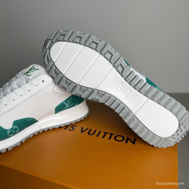 حذاء كاجوال كاجوال من لويس فويتون رن أواي من الجلد برباط عند الأصابع المستديرة - YC