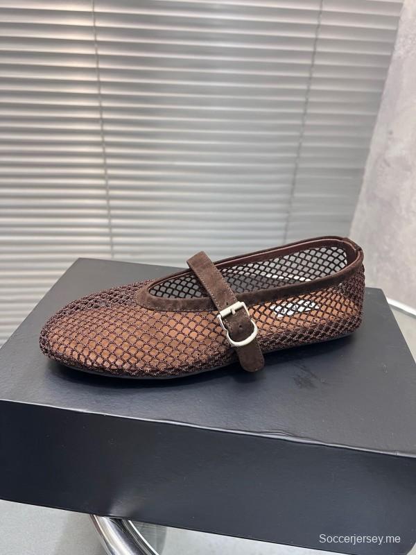 ALAIA 2025/SS صندل مسطح شبكي جديد بلون جديد - KFY00270