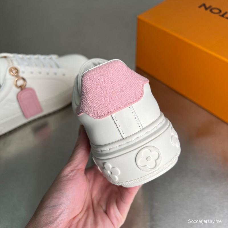 حذاء رياضي مسطح من الجلد المسطح من تاكاشي موراكامي تاكاشي موراكامي تايم أوت بأزهار الكرز - YC