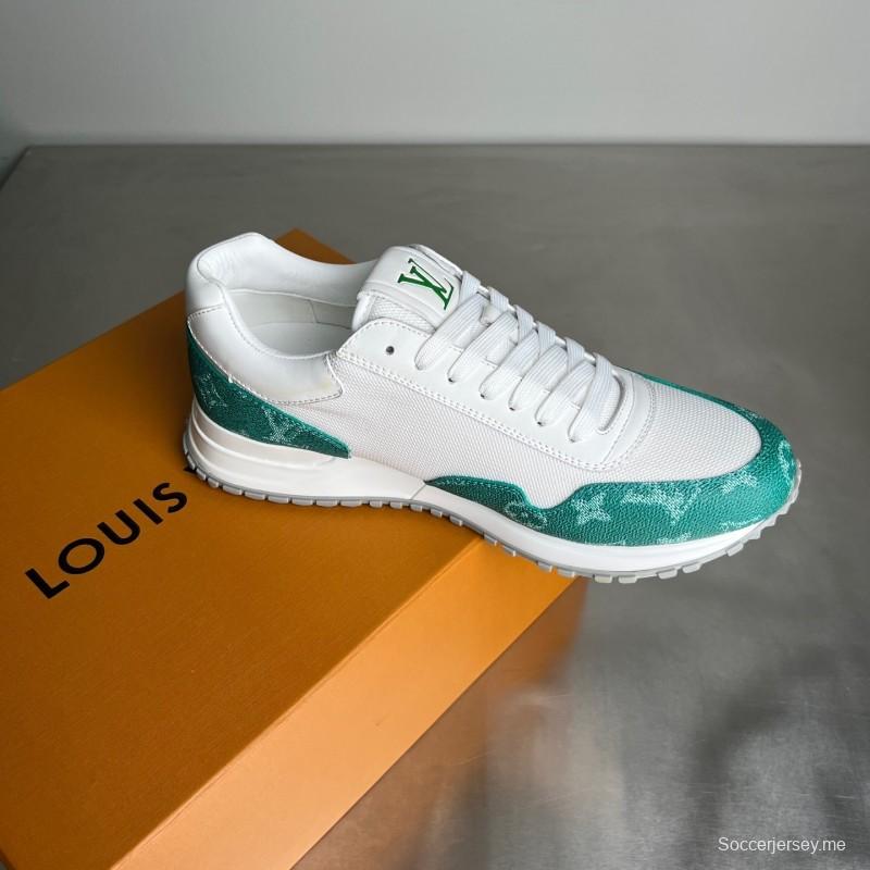 حذاء كاجوال كاجوال من لويس فويتون رن أواي من الجلد برباط عند الأصابع المستديرة - YC