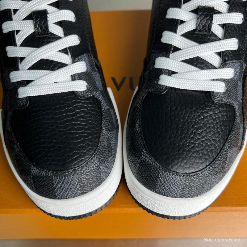 مجموعة لويس فويتون 2025 لربيع وصيف 2025 أحذية رياضية فاخرة مقلدة بجلد العجل الإيطالي وشعار توقيع لويس فويتون - YC