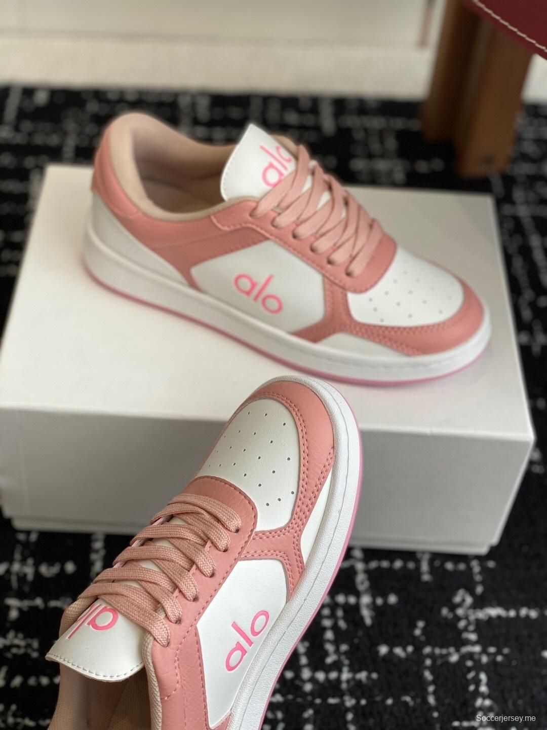 حذاء رياضي أبيض بلونين من ألو 2025 س س س بلونين أبيض مريح ومنصة كاجوال - KFY00280