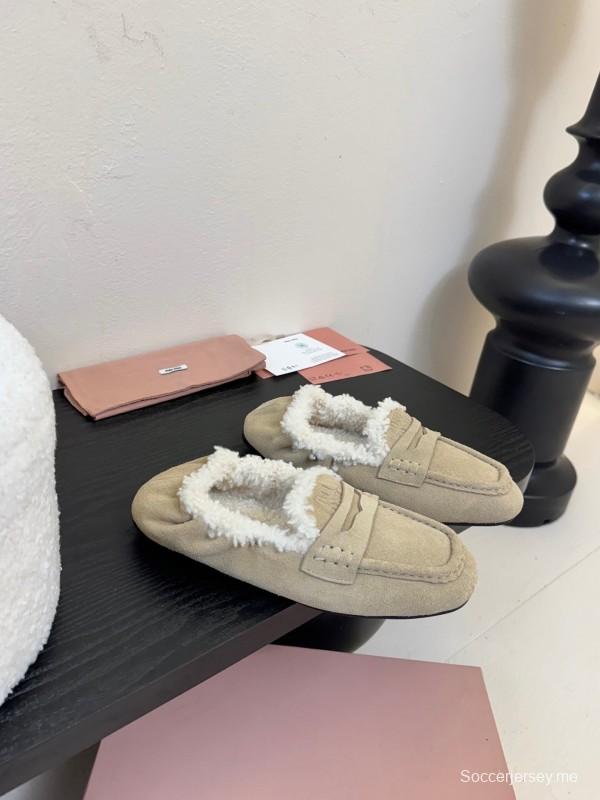 حذاء قطني من الصوف بنعل سميك بنمط بريطاني جديد من الصوف - KFY00320