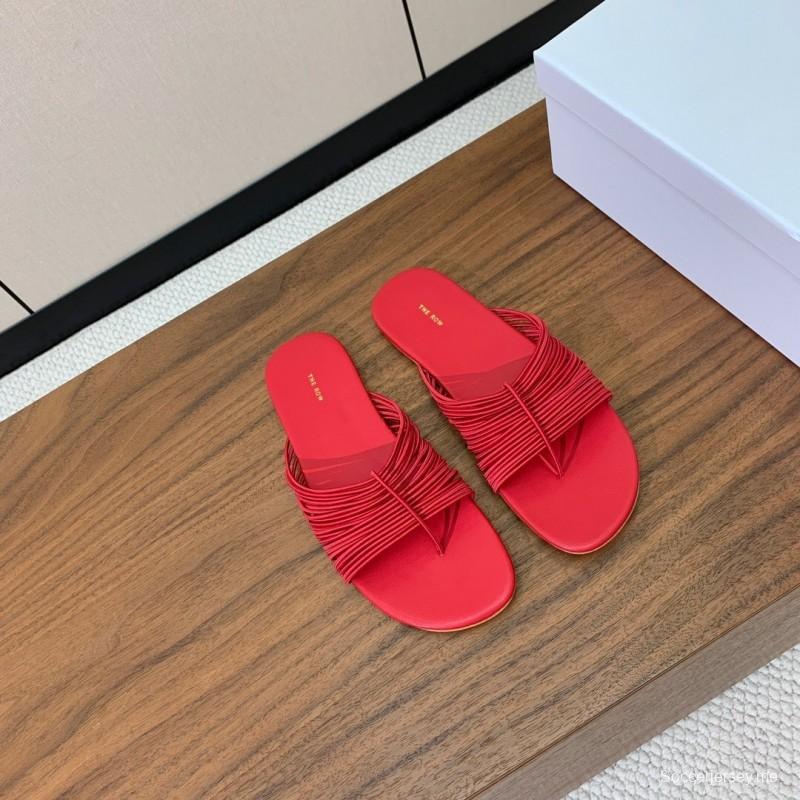 صندل شبكي روماني من ذا رو 2025 بتصميم بسيط - KFY00210