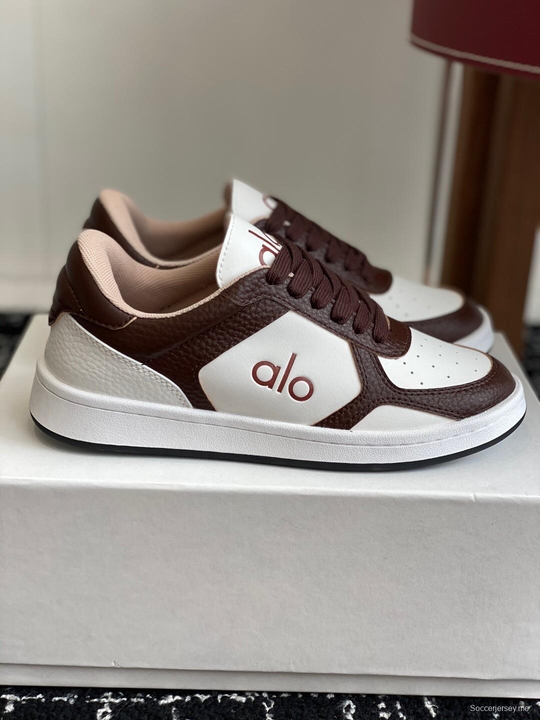 حذاء رياضي أبيض بلونين من ألو 2025 س س س بنعل أبيض مكتنزة مريحة كاجوال - KFY00280