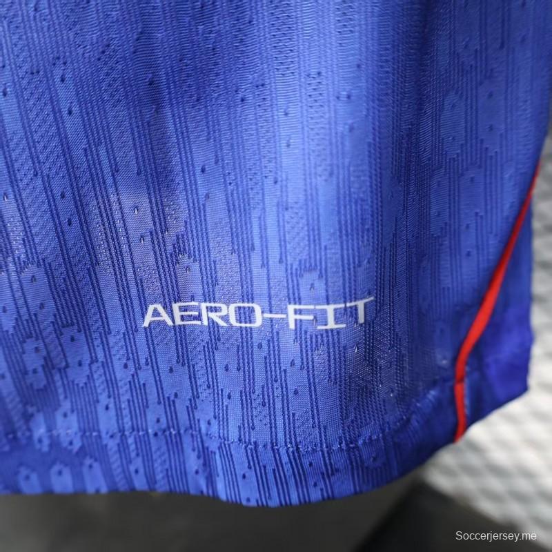 إصدار اللاعب 2026 قميص كرواتيا 2026 أزرق بنقشة رقعة الشطرنج الرقيقة