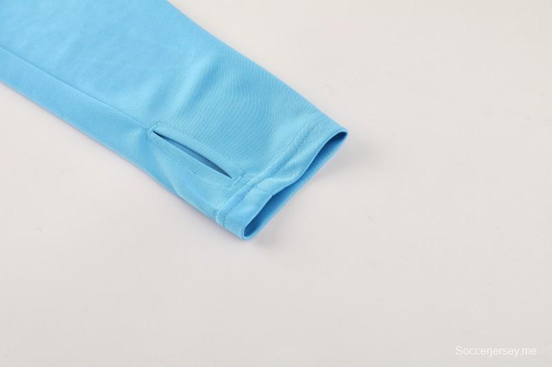 25/26 أديداس أزرق ملكي/أزرق سماوي سحاب كامل سترة رياضية + بنطلون طويل