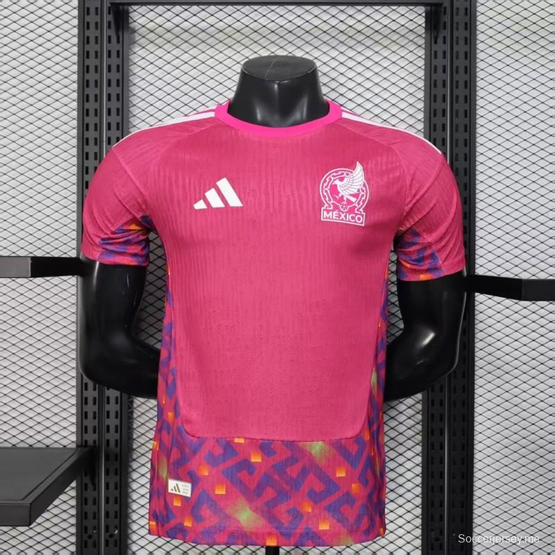إصدار اللاعب 2026 قميص تدريب مكسيكو 2026 وردي اللون الوردي
