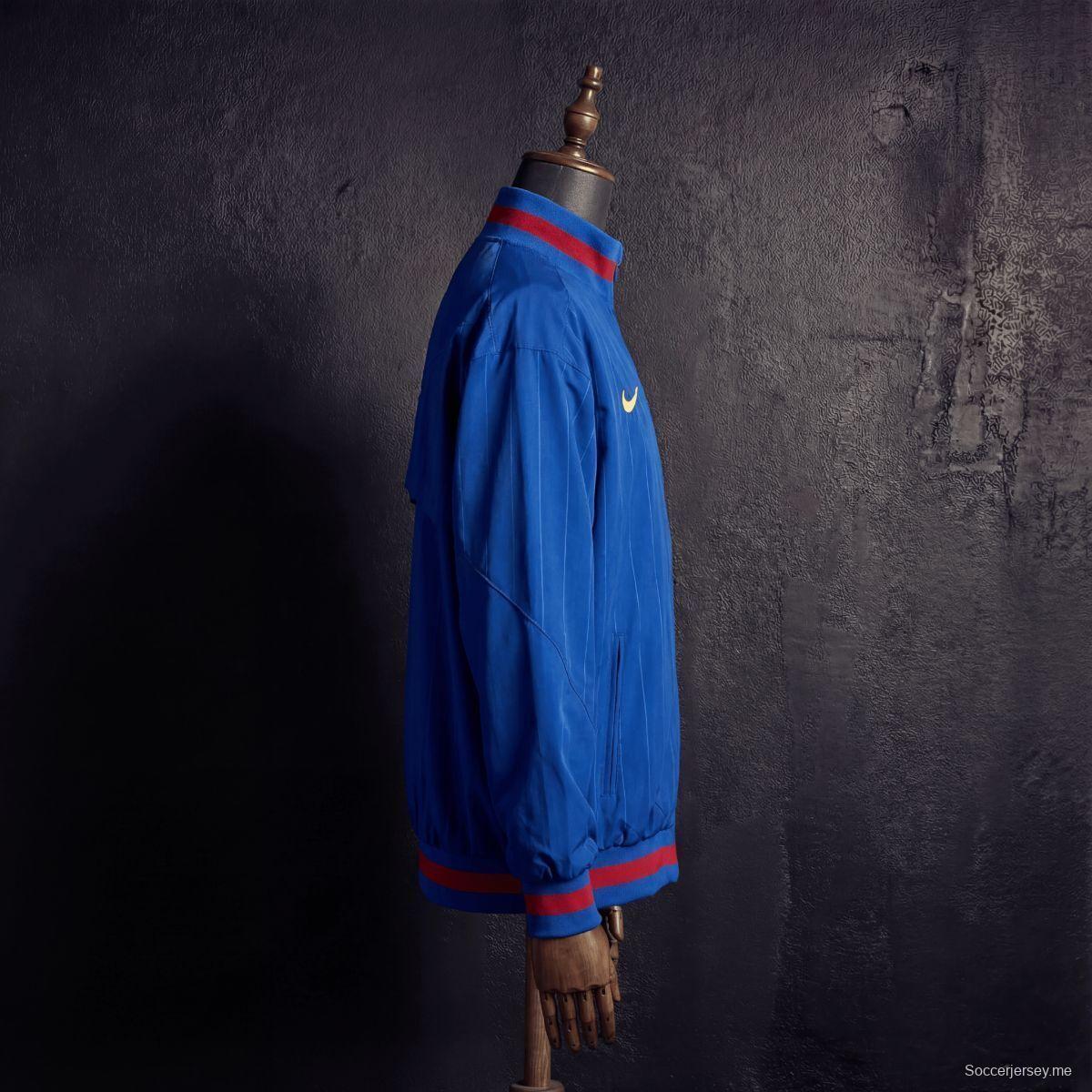 2026 سترة برشلونة الزرقاء الواقية من الرياح