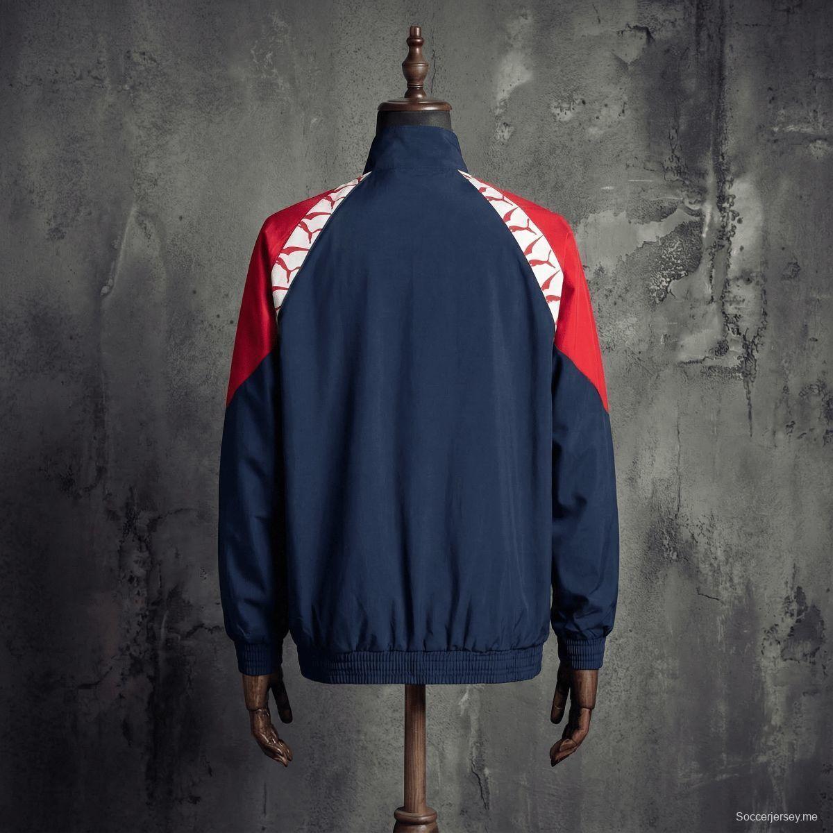 1996/97 سترة واقية من الرياح باللون الأسود على طراز أتلتيكو مدريد