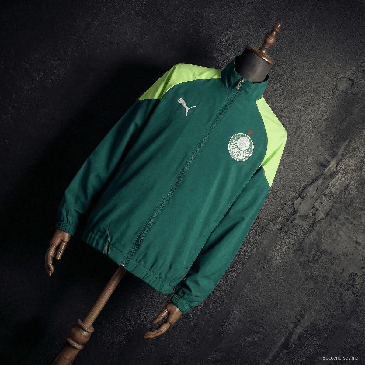 2026 سترة واقية من الرياح باللون الأخضر من Palmeiras