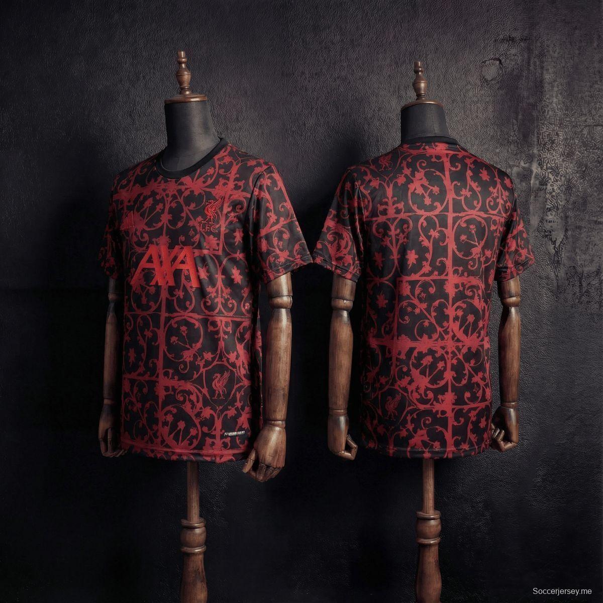 25/26 قميص تدريب ليفربول أحمر وأسود